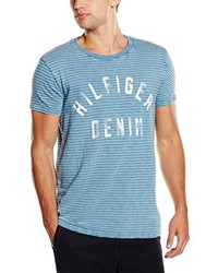 hellblaues T-shirt von Hilfiger Denim