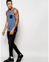 hellblaues Trägershirt von Asos