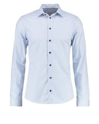 hellblaues vertikal gestreiftes Businesshemd von Eton