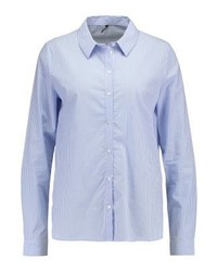hellblaues vertikal gestreiftes Businesshemd von Only