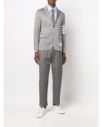 hellblaues vertikal gestreiftes Businesshemd von Thom Browne