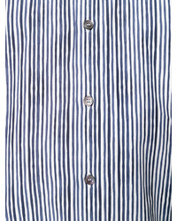 hellblaues vertikal gestreiftes Hemd von Salvatore Ferragamo