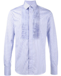 hellblaues vertikal gestreiftes Hemd von Valentino