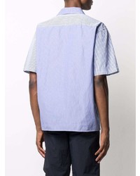 hellblaues vertikal gestreiftes Kurzarmhemd von Norse Projects