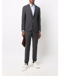 hellblaues vertikal gestreiftes Langarmhemd von Z Zegna