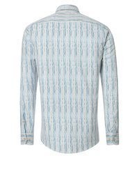 hellblaues vertikal gestreiftes Langarmhemd von Casamoda