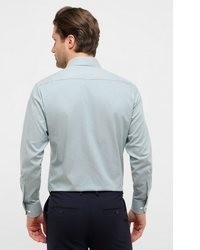 hellblaues vertikal gestreiftes Langarmhemd von Eterna