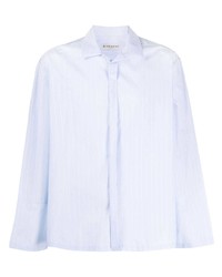 hellblaues vertikal gestreiftes Langarmhemd von Givenchy