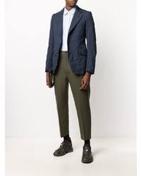 hellblaues vertikal gestreiftes Langarmhemd von Junya Watanabe MAN