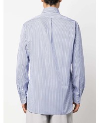 hellblaues vertikal gestreiftes Polohemd von Polo Ralph Lauren