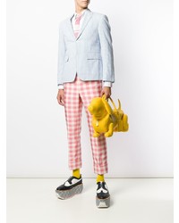 hellblaues vertikal gestreiftes Sakko von Thom Browne