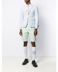 hellblaues vertikal gestreiftes Sakko von Thom Browne