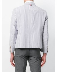 hellblaues vertikal gestreiftes Sakko von Thom Browne