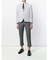 hellblaues vertikal gestreiftes Sakko von Thom Browne