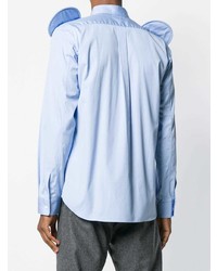 hellblaues verziertes Langarmhemd von Comme Des Garçons Shirt Boys