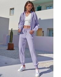 hellviolette bedruckte Jacke von Buffalo