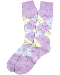 hellviolette bedruckte Socken