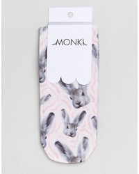hellviolette bedruckte Socken von Monki