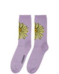 hellviolette bedruckte Socken von Jacquemus