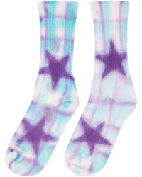 hellviolette bedruckte Socken von Collina Strada