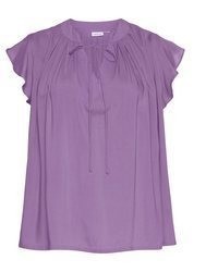 hellviolette Bluse mit Rüschen von Lascana