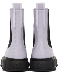 hellviolette Chelsea Boots aus Leder von Viron