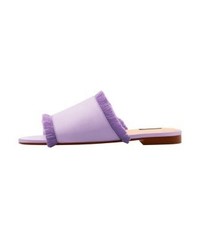 hellviolette flache Sandalen von Mango