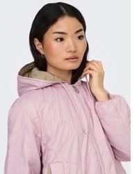 hellviolette gesteppte Jacke von Only