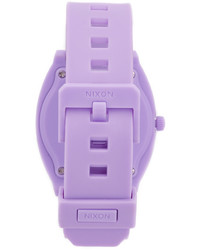hellviolette Gummi Uhr von Nixon