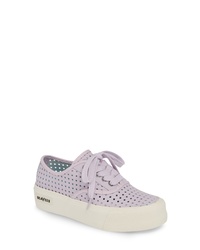 hellviolette klobige niedrige Sneakers