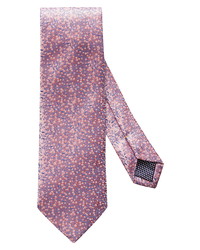 hellviolette Krawatte mit Blumenmuster