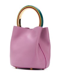 hellviolette Leder Beuteltasche von Marni