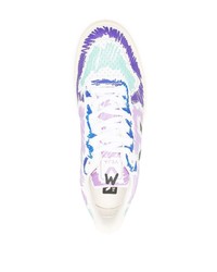 hellviolette Leder niedrige Sneakers von Veja