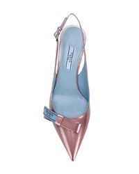 hellviolette Leder Pumps von Prada