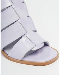 hellviolette Leder Sandaletten von Miista