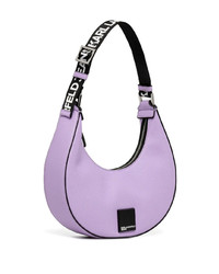 hellviolette Leder Umhängetasche