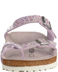 hellviolette Leder Zehentrenner von Birkenstock