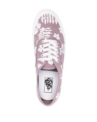 hellviolette niedrige Sneakers mit Blumenmuster von Vans