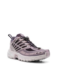 hellviolette niedrige Sneakers von Salomon