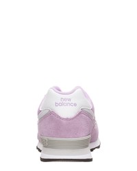 hellviolette niedrige Sneakers von New Balance