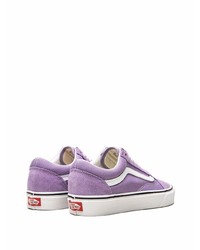 hellviolette Segeltuch niedrige Sneakers von Vans