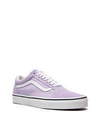 hellviolette Segeltuch niedrige Sneakers von Vans