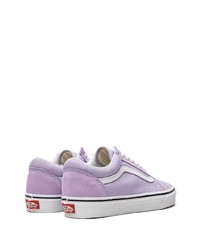 hellviolette Segeltuch niedrige Sneakers von Vans