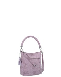 hellviolette Shopper Tasche aus Wildleder von Fritzi aus Preußen