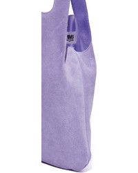 hellviolette Shopper Tasche aus Wildleder von Maison Margiela