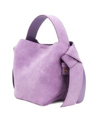 hellviolette Shopper Tasche aus Wildleder von Acne Studios