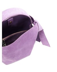 hellviolette Shopper Tasche aus Wildleder von Acne Studios