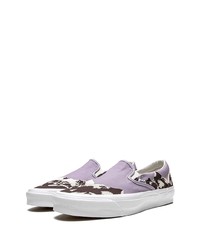 hellviolette Slip-On Sneakers aus Segeltuch von Vans