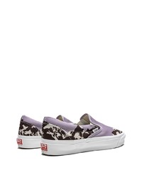 hellviolette Slip-On Sneakers aus Segeltuch von Vans