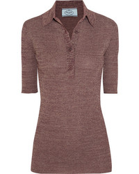 hellviolette Strick Bluse